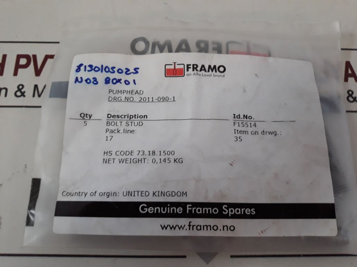 Framo F15514 Bolt Stud