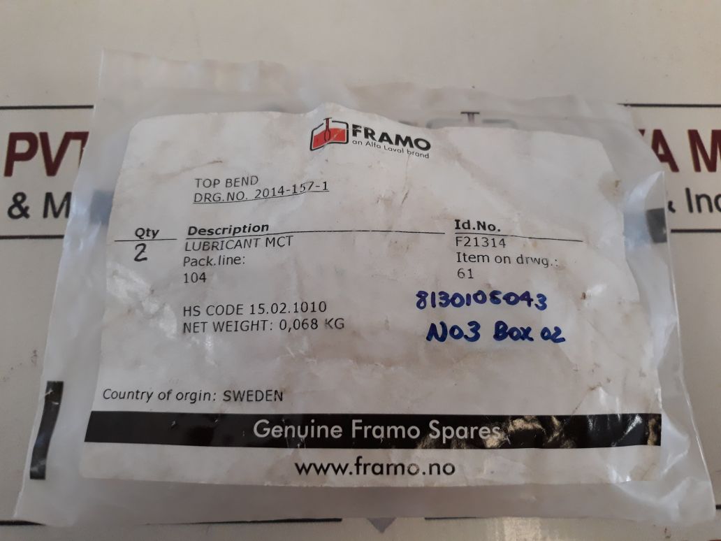 Framo F21314 Lubricant Mct