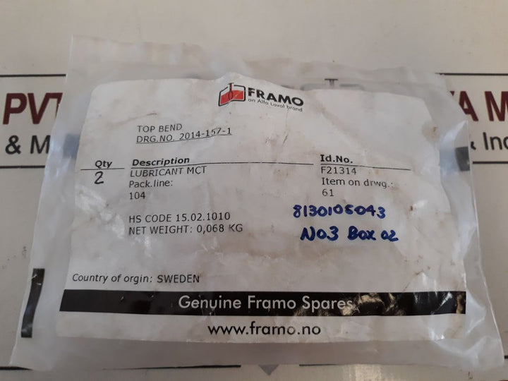 Framo F21314 Lubricant Mct