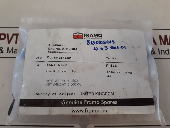 Framo F4618 Bolt Stud