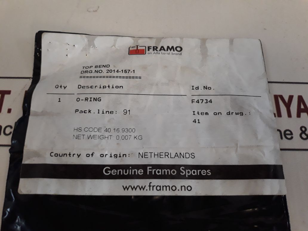 Framo F4734 O-ring 50324