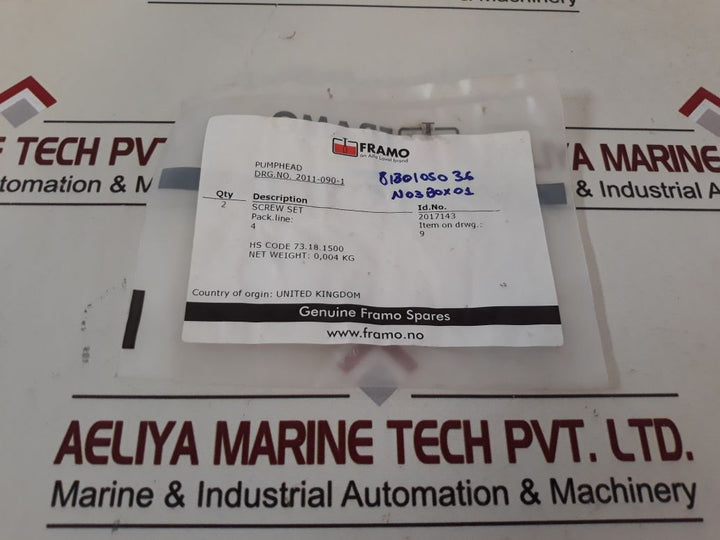 Framo 2017143 Screw Set
