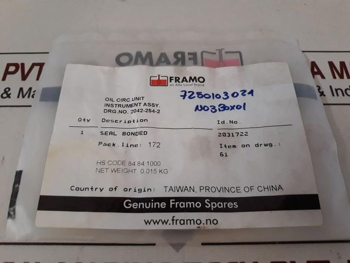 Framo 2031722 Seal Bonded