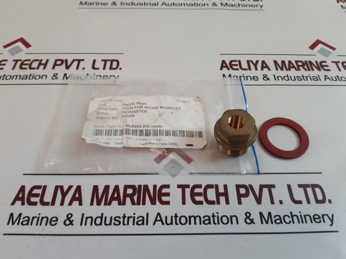 Frymaster 123205 Plug For Anode W/Gasket