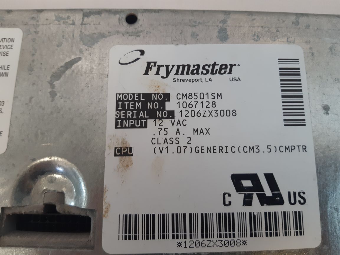 Frymaster Control 8262298 Cntrl Cm3.5 Elc Fv Hef Cm8501Sm
