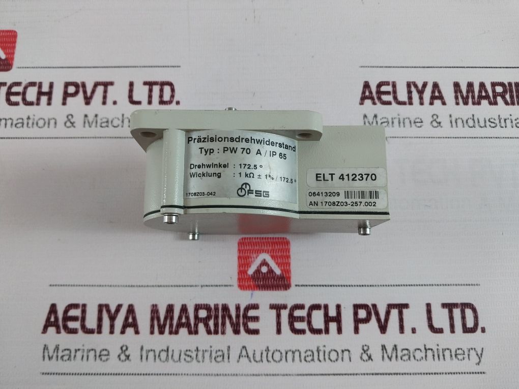 Fsg Pw 70 A/Ip 65 Precision Rotary Resistance Elt 412370 Potentiometer Resistor