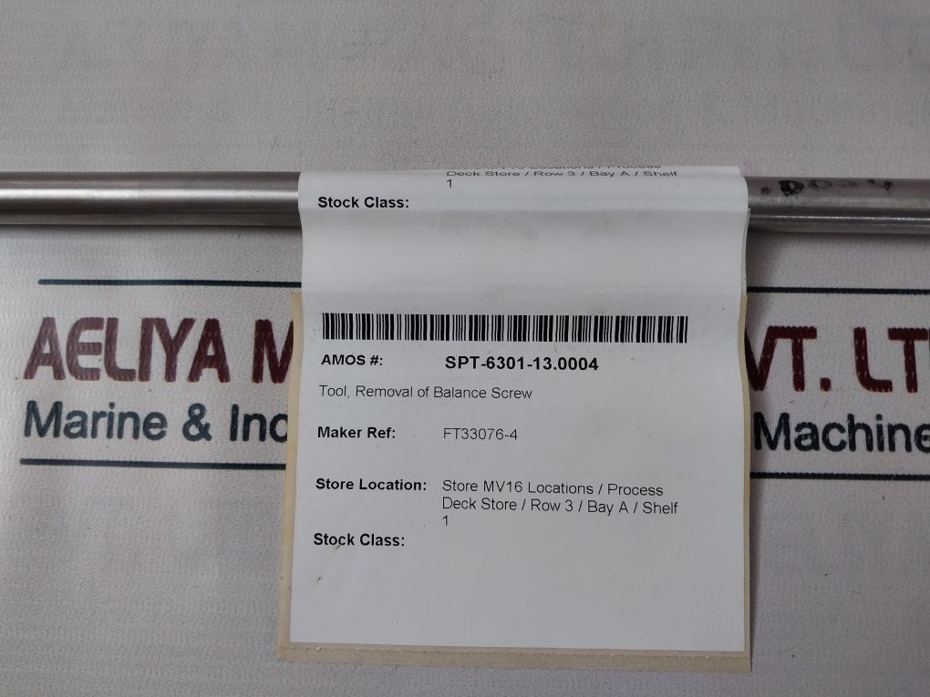Ft33076-4 Tool, Removal Of Balance Screw