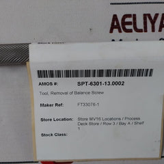 Ft33076-4 Tool, Removal Of Balance Screw