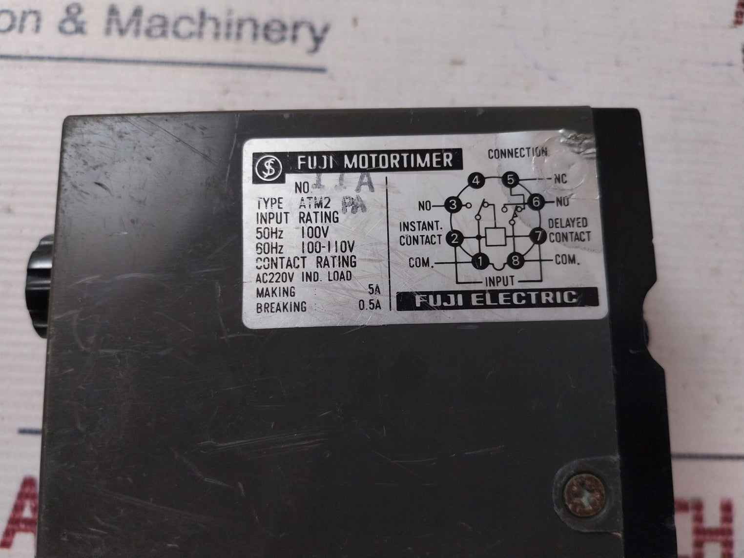 Fuji Electric Atm2Pa Motor Timer 50Hz 100V
