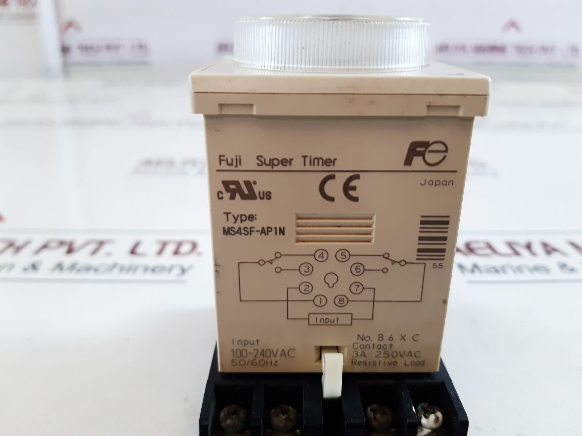 Fuji Electric Ms4Sf-ap1N Super Timer With Base