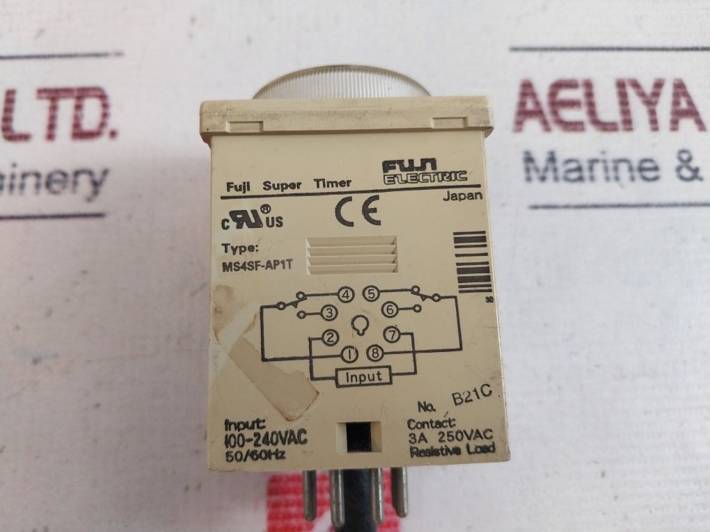 Fuji Electric Ms4Sf-ap1T Super Timer 3A 250Vac 0-6 Sec