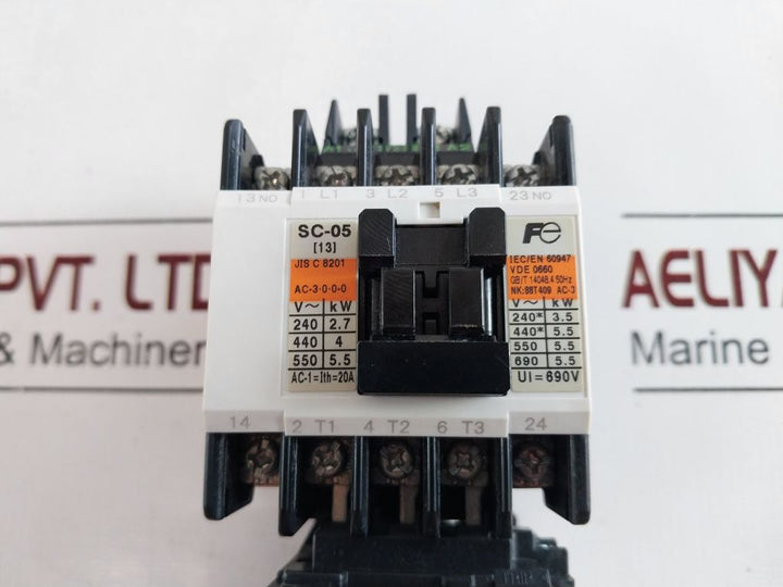 Fuji Electric Sc-05 [13] Contactor With Tr-0N 100V 50Hz 100-110V 60Hz