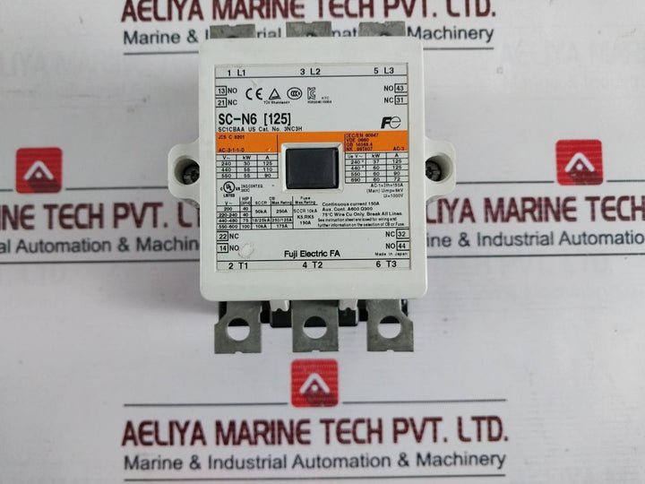Fuji Electric Sc-n6 [125] 3 Pole Contactor 150A