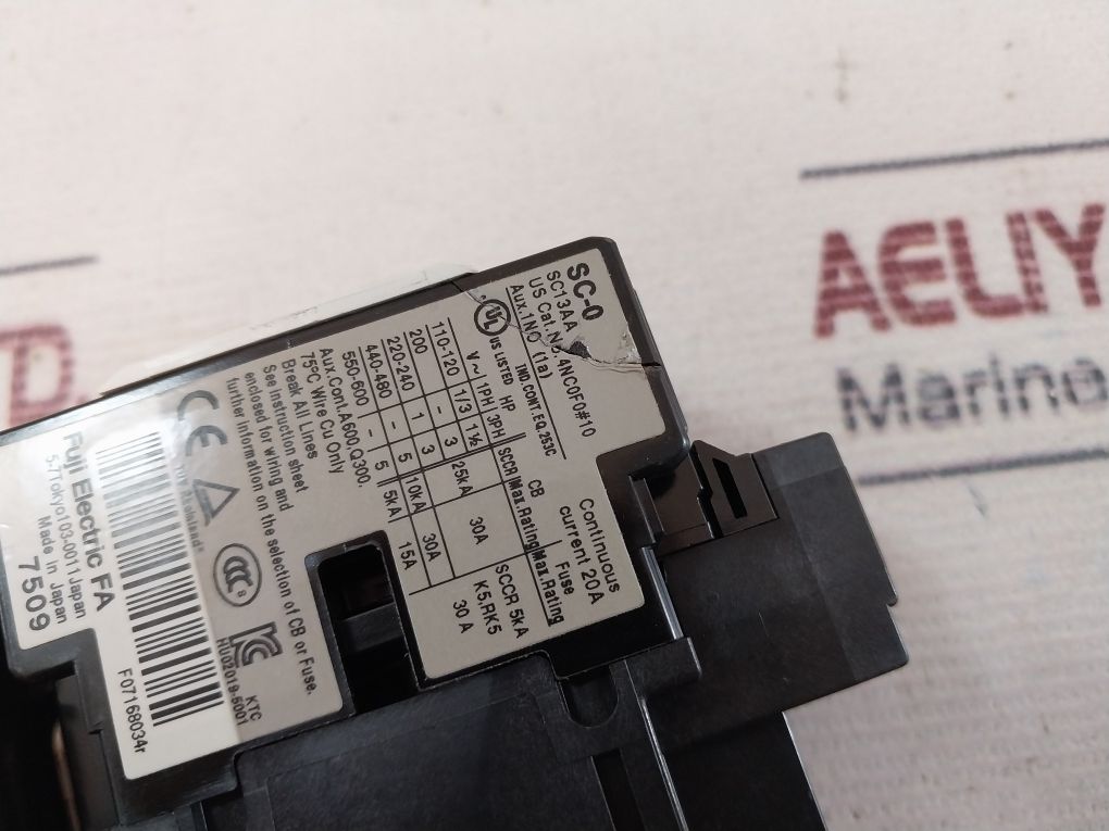 Fuji Electric Sc13Aa Contactor With Tr-0N Overload Relay