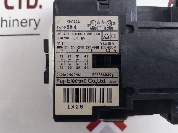 Fuji Electric Sh04Aa/Sh-4 Auxiliary Contactor 