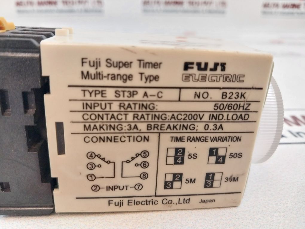 Fuji Electric St3P A-c Super Timer 0-50 Sec