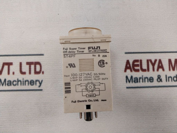 Fuji Electric St4Pf Off-delay Timer 0 - 0.5 Min 100-127 Vac 50/60 Hz