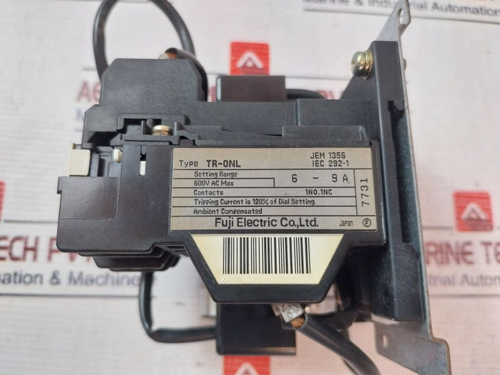 Fuji Electric Tr-0Nl Thermal Overload Relay 6-9A 600Vac