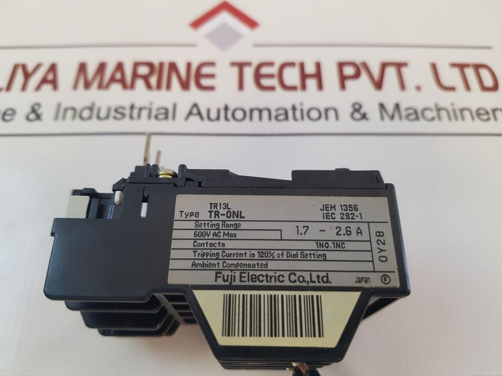 Fuji Electric Tr-0Nl Thermal Overload Relay Tr13L Range 1.7-2.6 A
