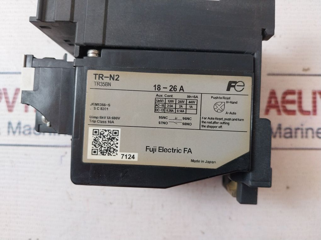 Fuji Electric Tr-n2 Thermal Overload Relay Tr35Bn 5A