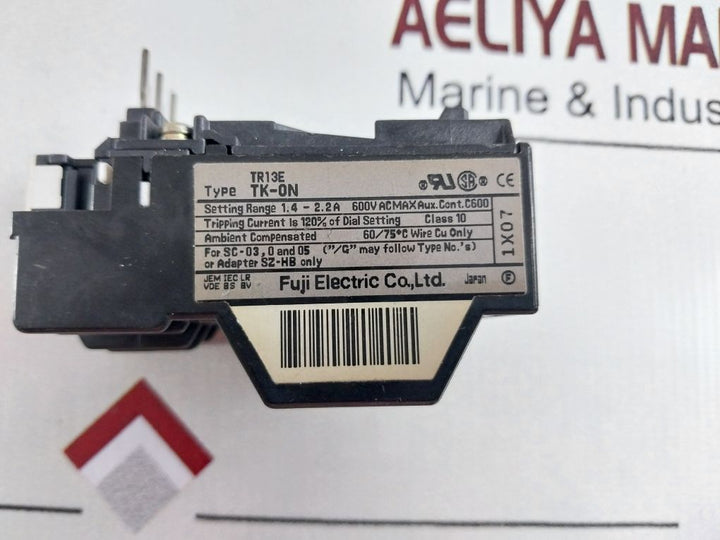 Fuji Electric Tk-0N Thermal Overload Relay Tr13E, 1.4-2.2A