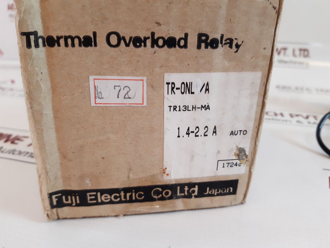 Fuji Electric Tr13L Thermal Overload Relay Tr-0NlA 1.4-2.2 A
