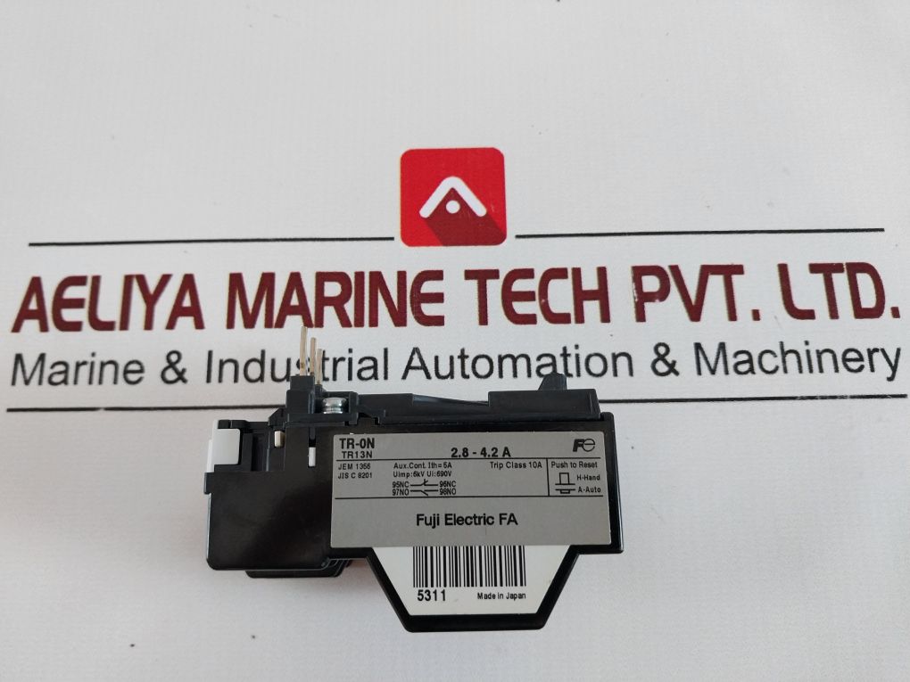 Fuji Electric Tr13N/Tr-on Overload Relay 2.8-4.2 A