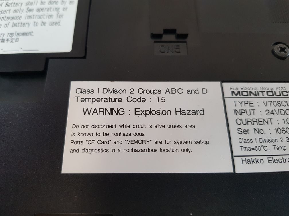 Fuji Electric V708Cd Touchscreen