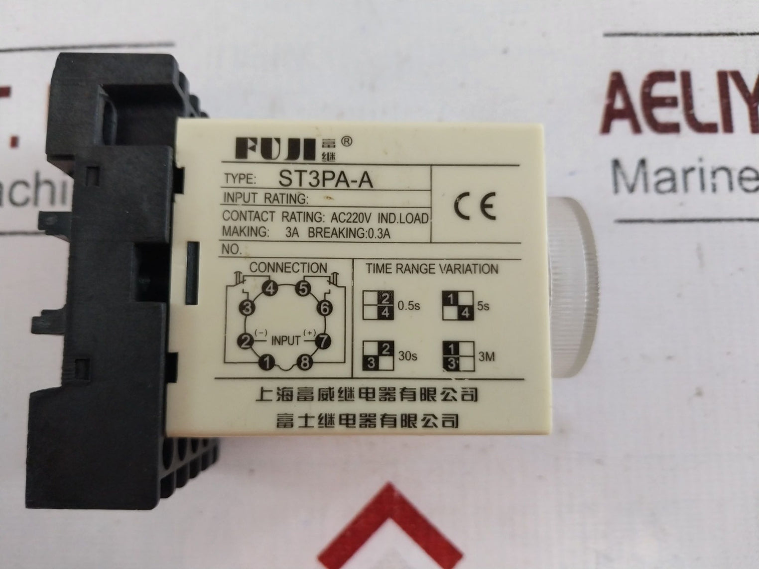 Fuji St3Pa-a Time Delay Relay Jsz3 (St3) 0-5 Sec. With Socket