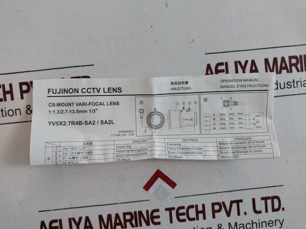Fujinon Yv5X2.7R4B-sa2L Cs-mount Vari-focal Lens