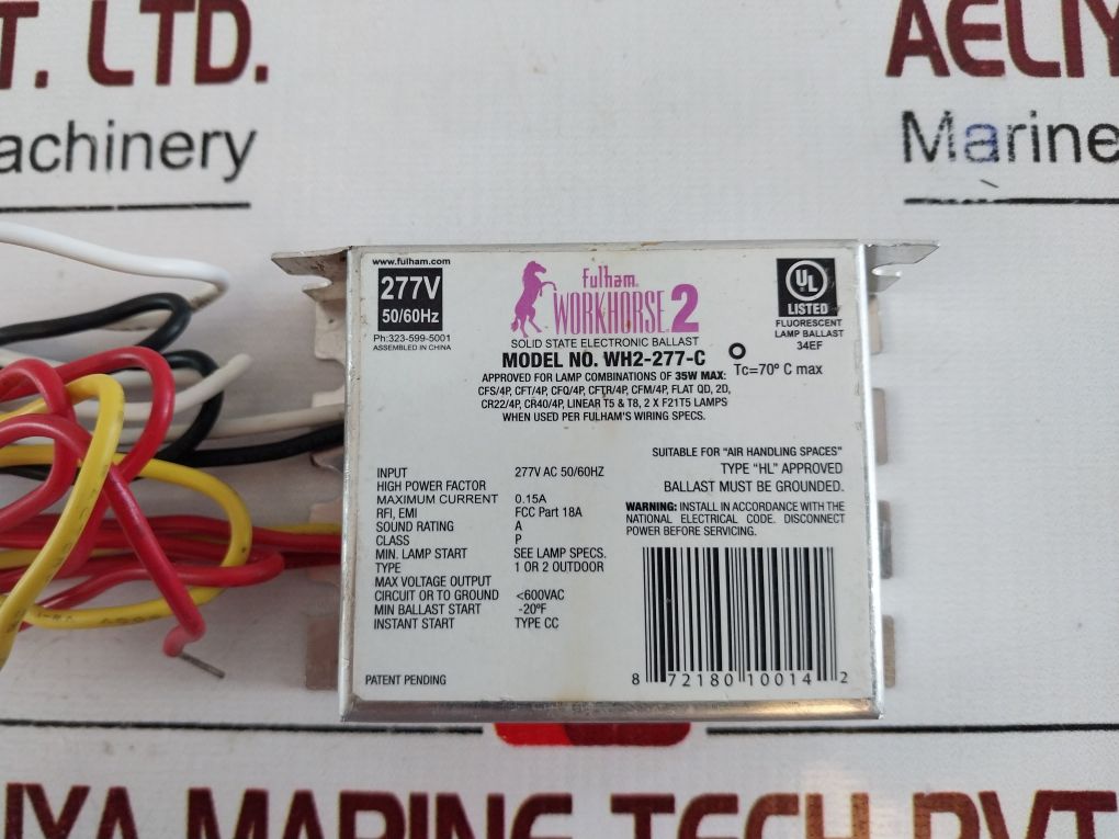 Fulham Workhorse 2 Wh2-277-c Solid State Electronic Ballast