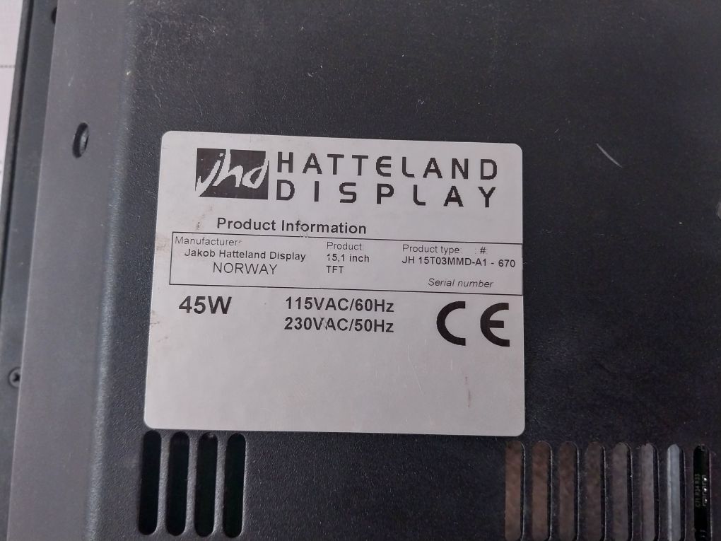 Furuno 15,1 Inch Tft Display (Not Working)