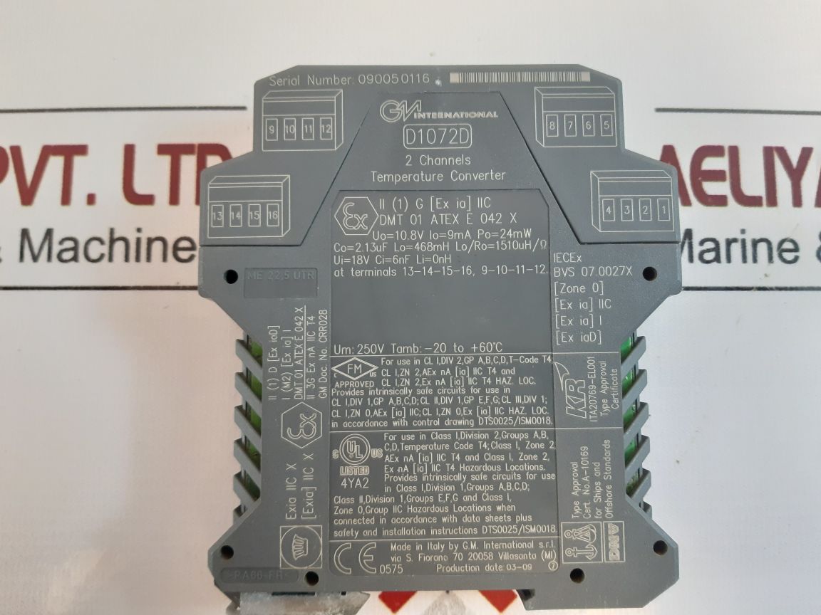 G.M. International D1072D 2 Channels Temperature Converter