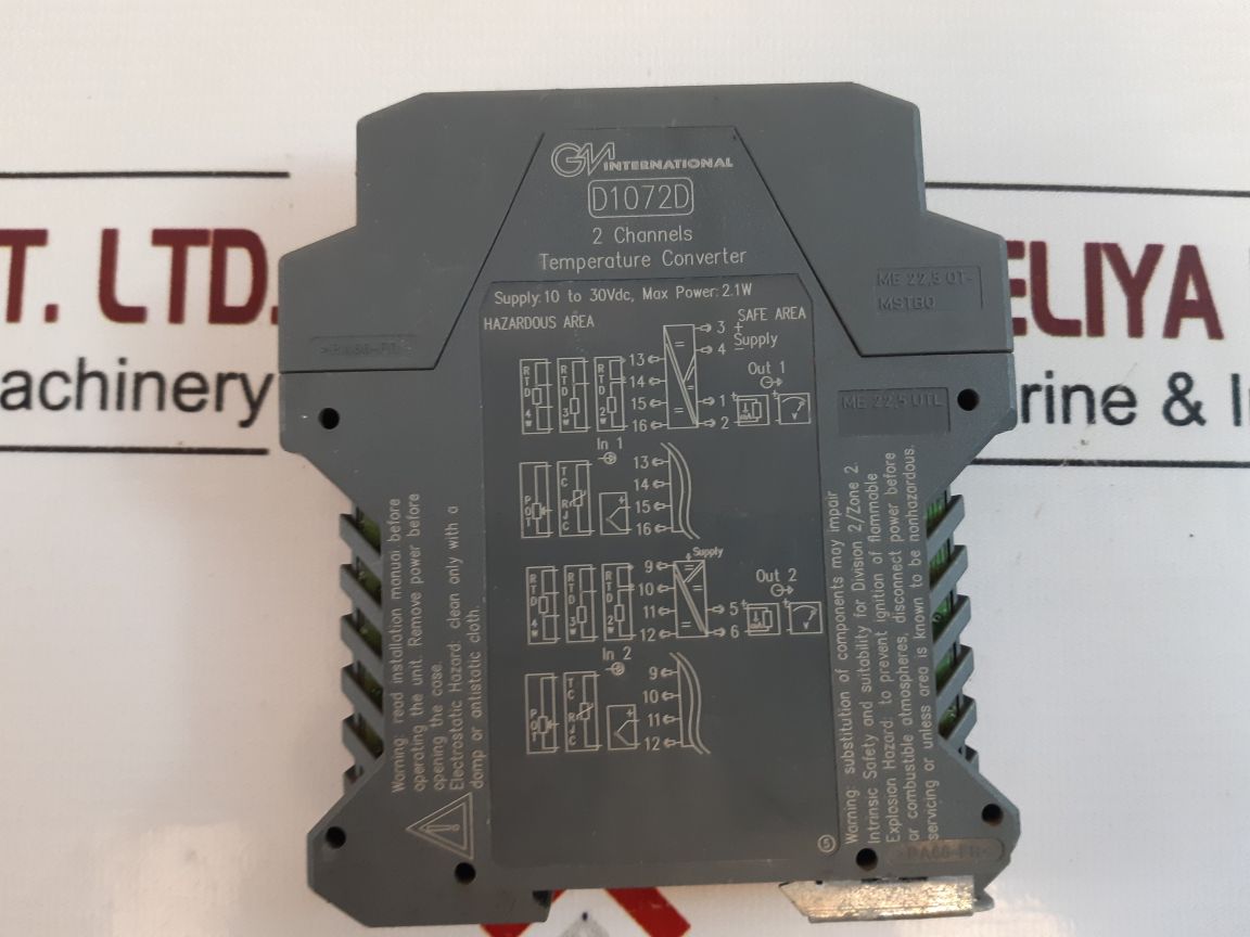 G.M. International D1072D 2 Channels Temperature Converter