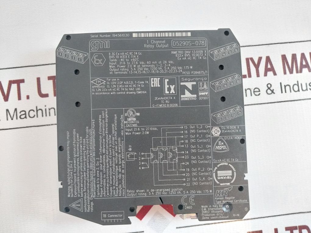 G.M. International D5290S-078 1 Channel Relay Output Module