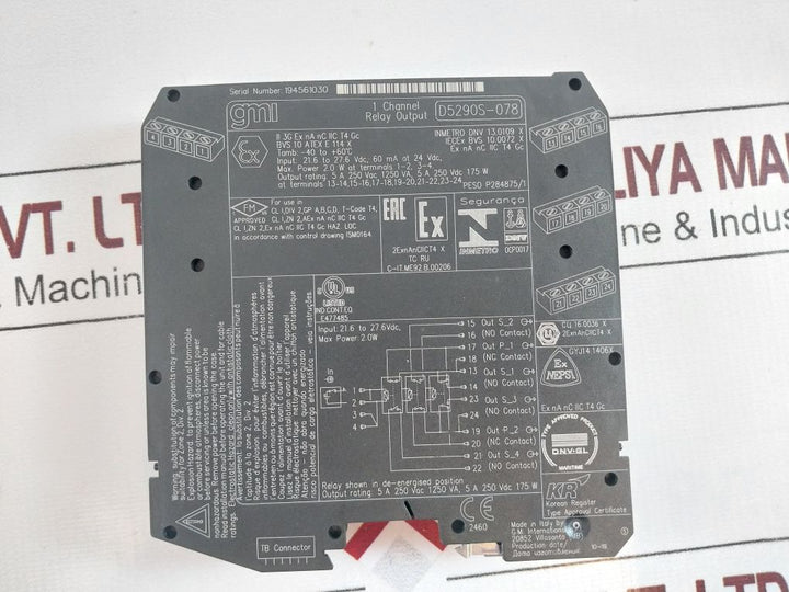 G.M. International D5290S-078 1 Channel Relay Output Module