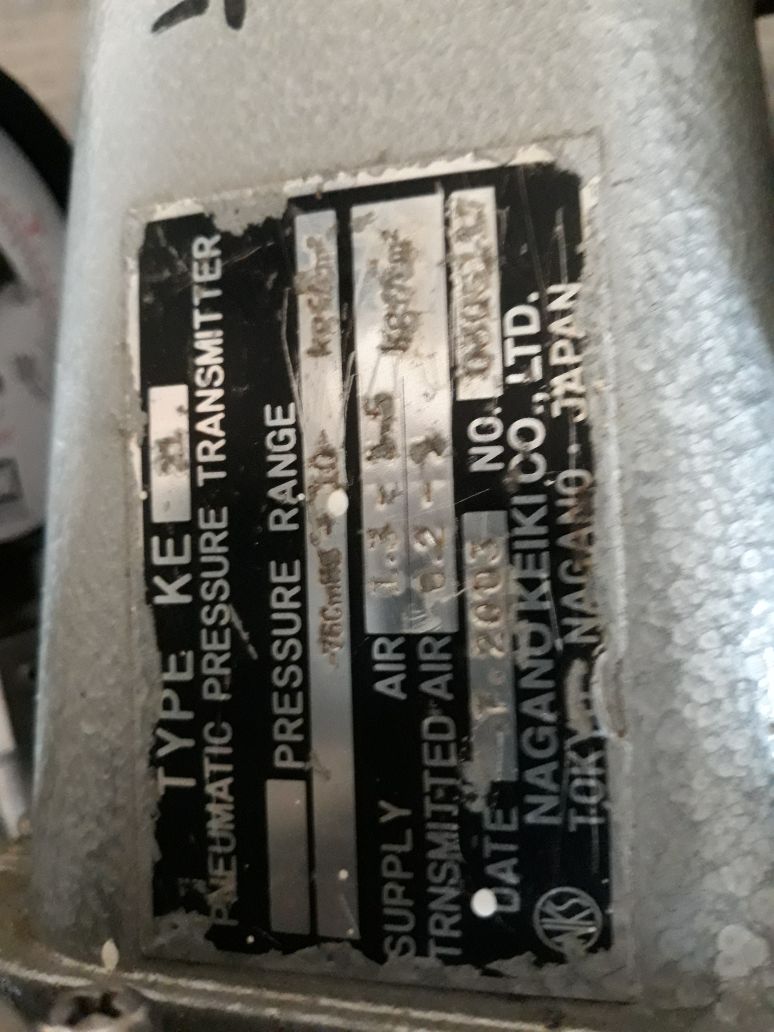 Nagano Keiki Ke 21 Pneumatic Pressure Transmitter