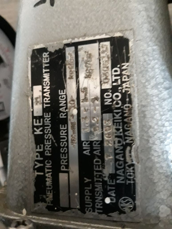 Nagano Keiki Ke 21 Pneumatic Pressure Transmitter