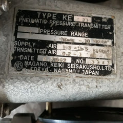 Nagano Keiki Ke 21 Pneumatic Pressure Transmitter