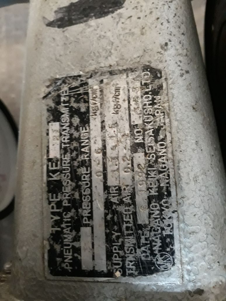 Nagano Keiki Ke 21 Pneumatic Pressure Transmitter