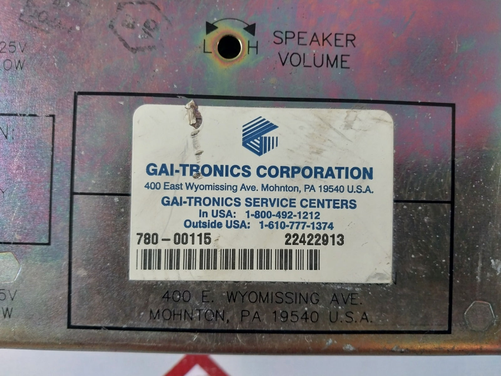 Gai-tronics 10488-001 780-00115