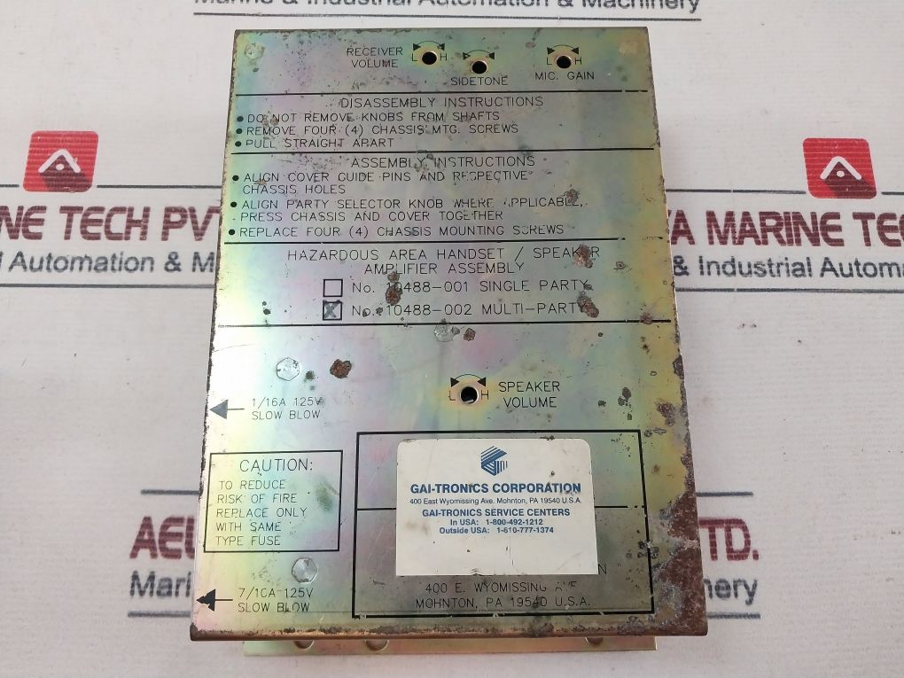 Gai-tronics 10488-002 Speaker Amplifier Assembly 125V