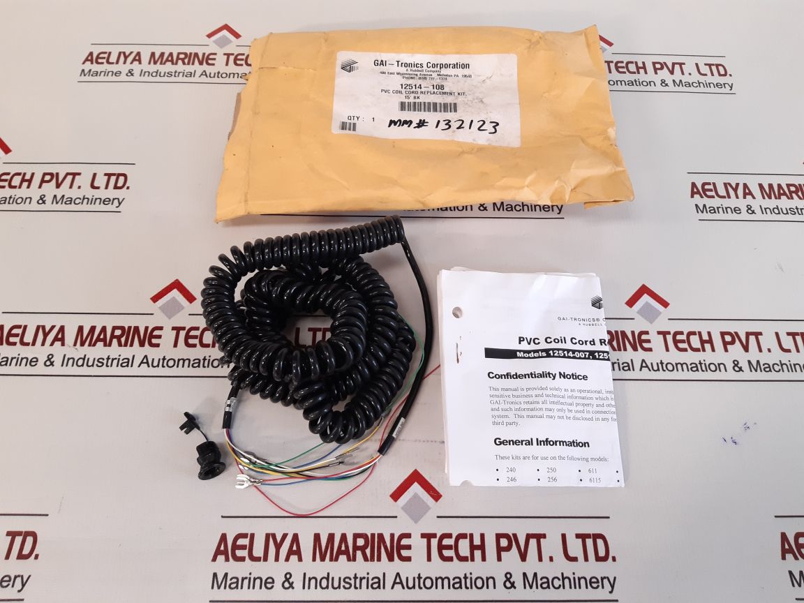 Gai-tronics 12514008 Assy 6 Conductor 15 Ft Pvc Coil Cord Kit