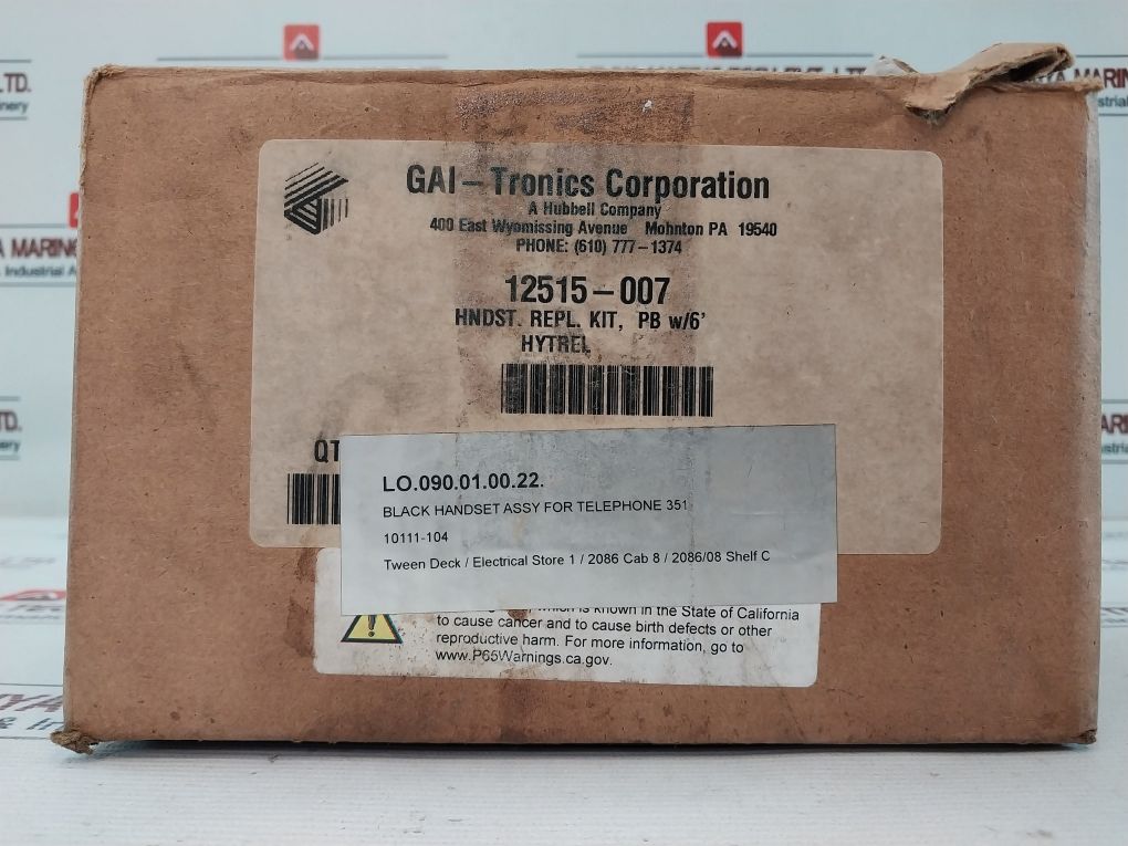 Gai-tronics 12515-007 Pressbar Handset With Hytrel Cord Kit