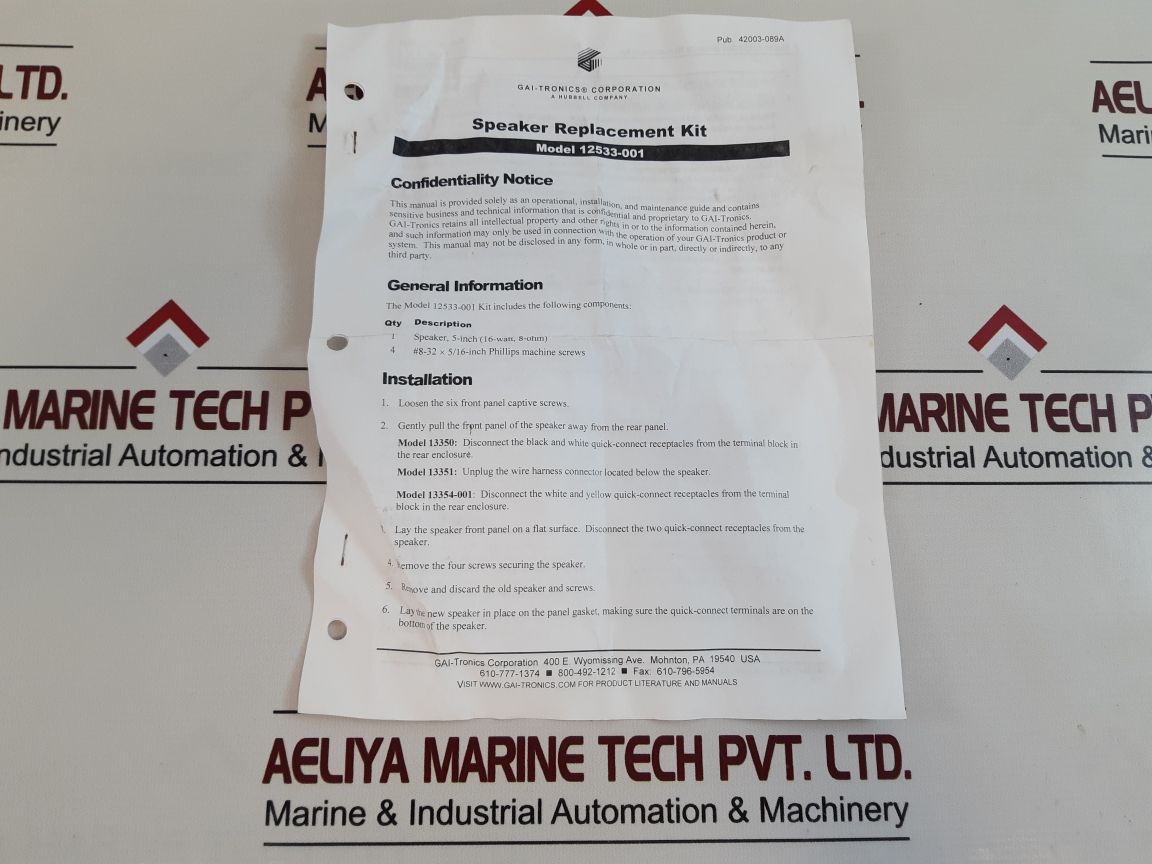 Gai-tronics 13327-021 Speaker Replacement Kit
