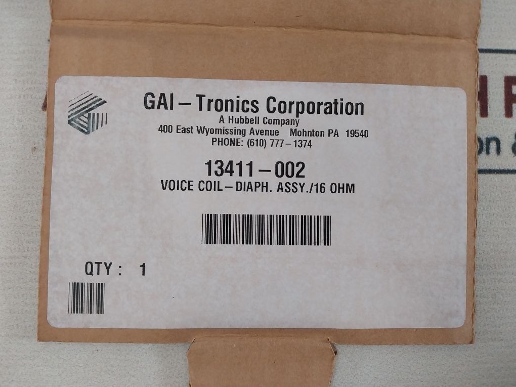 Gai-tronics 13411-002 Voice Coil Diaphragm Assembly 16 Ohm 13314-003