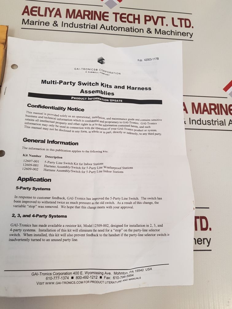 Gai-tronics 61512-003 Selector Switch