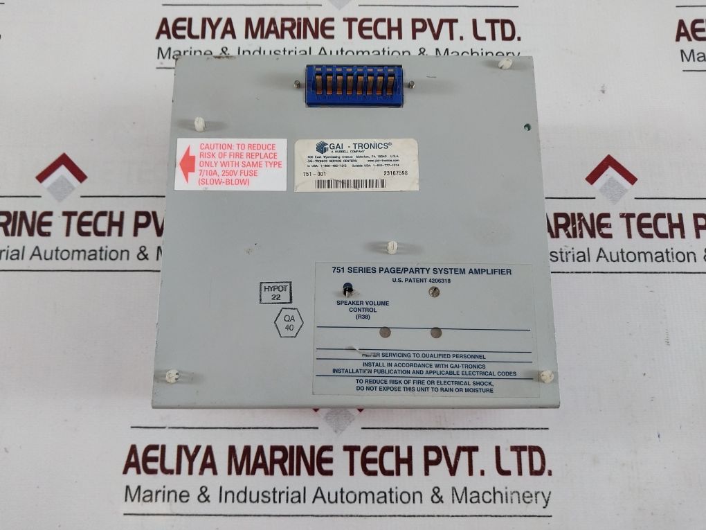 Gai-tronics 751-001 Page/Party System Amplifier With 69701-010 Pcb
