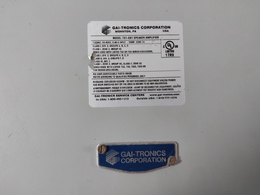 Gai-tronics 751-001 Page/Party System Amplifier