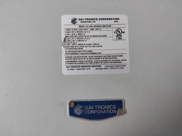 Gai-tronics 751-001 Page/Party System Amplifier